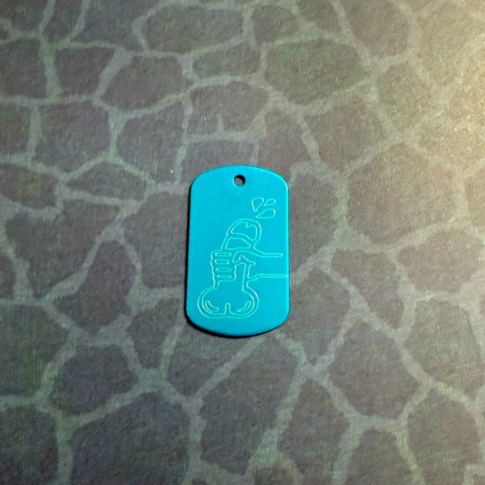 New funny gag gift penis handy balls dog tag necklace gay military cool nut ๐๐ฆ - Picture 2 of 3